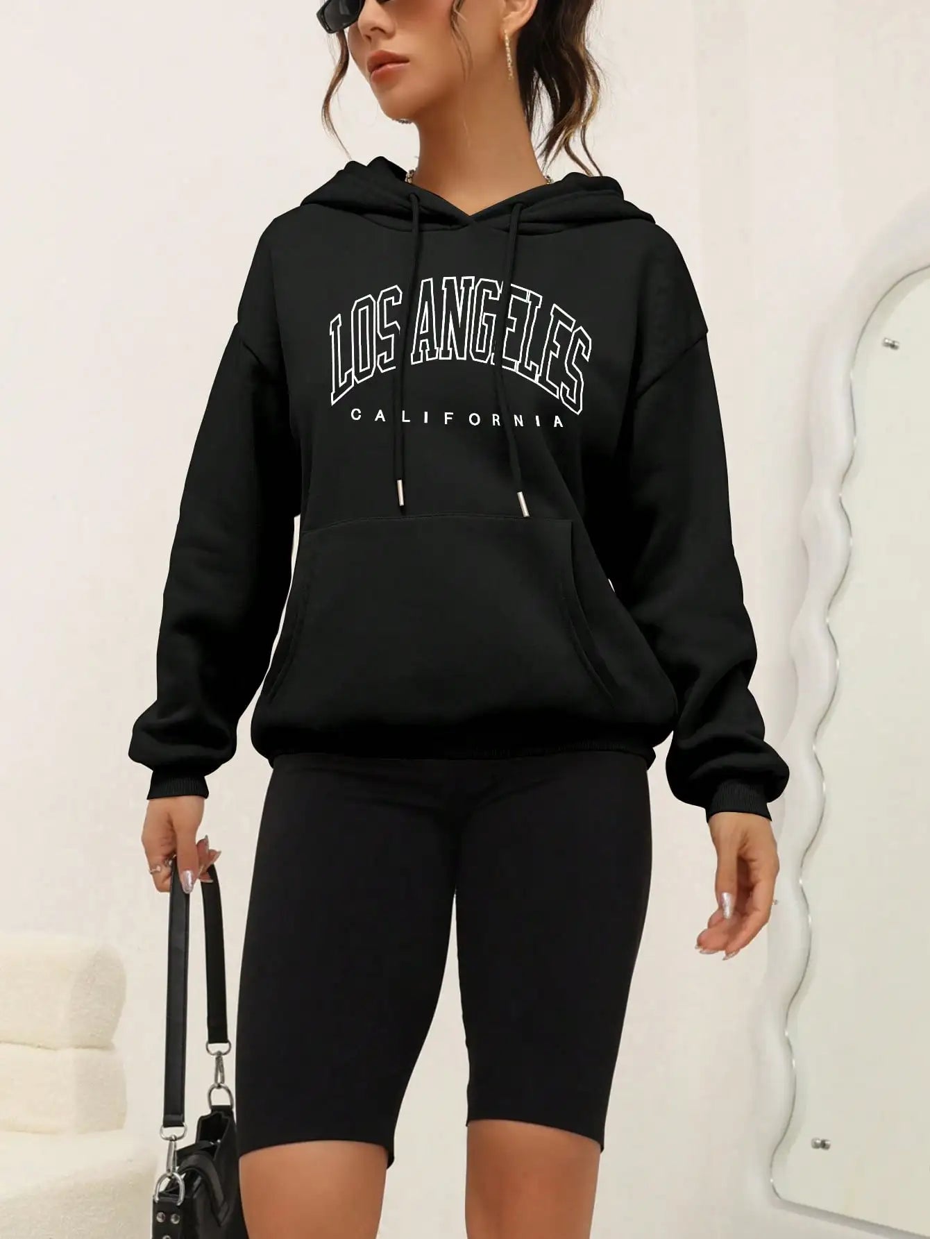 Los Angeles Design Women Streetwear American Style Fashion Sweatshirt Hip Hop Female Hoodies Casual