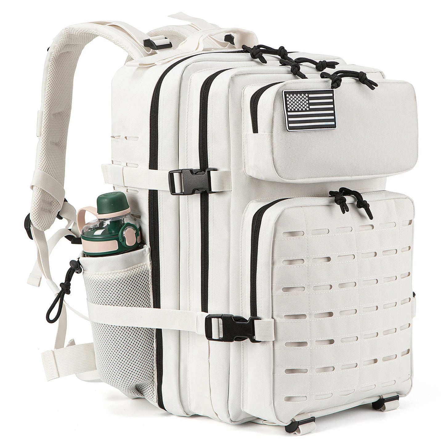 Tactical Backpack for Men and Women Outdoor Survival Bug Out Bag Small School Rucksack Hking with Bottle Holder