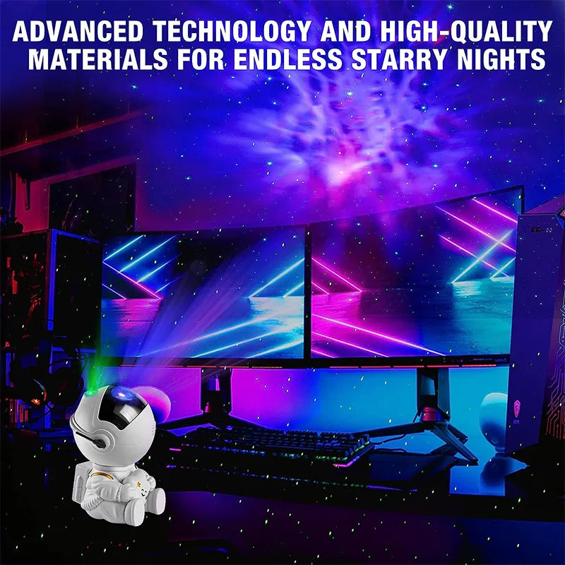 Galaxy Star Projector LED Night Light Starry Sky Astronaut Projectors Lamp For Bedroom Children Gifts