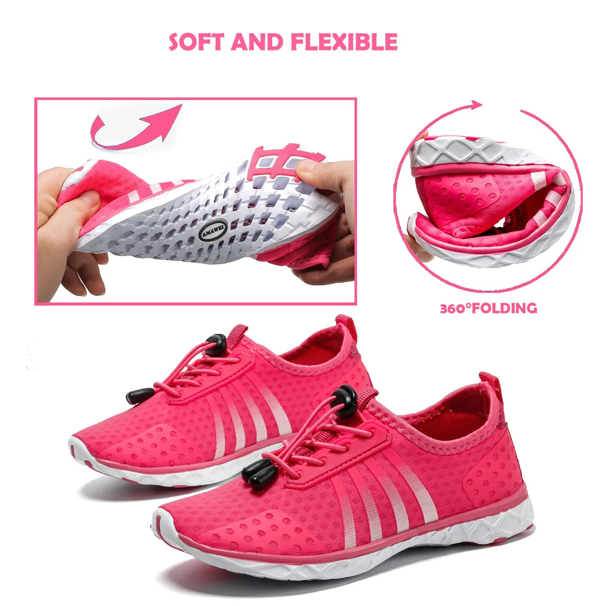 Soft Beach Sneakers Water Shoes for Women Men Breathable Quick Dry Shoes