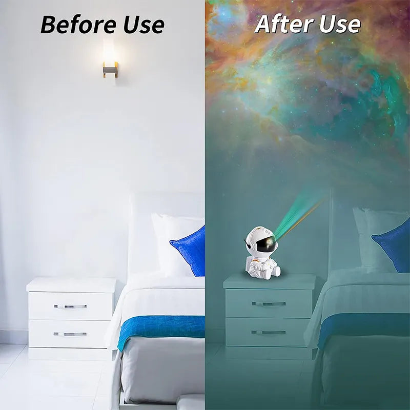 Galaxy Star Projector LED Night Light Starry Sky Astronaut Projectors Lamp For Bedroom Children Gifts