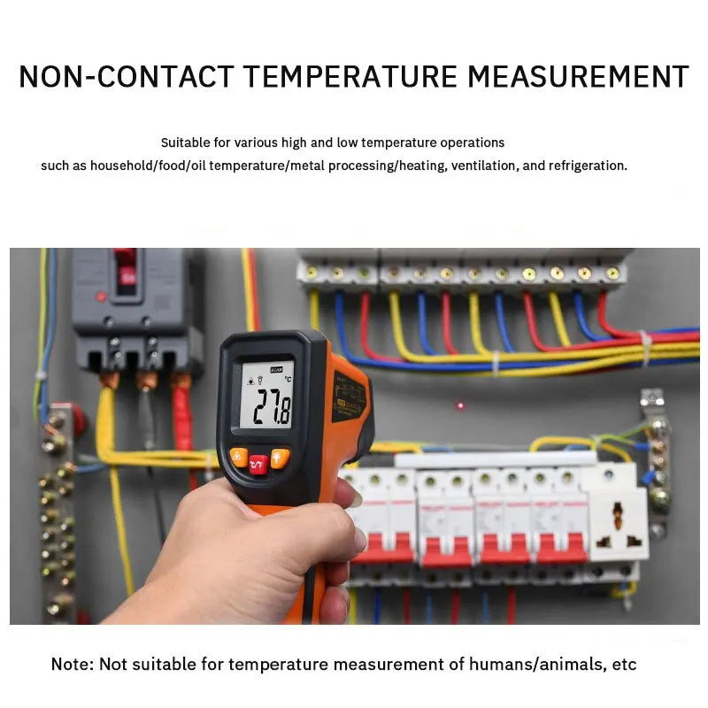 NJTY T600A Digital Infrared Thermometer Non Contact Laser Thermometer Industrial