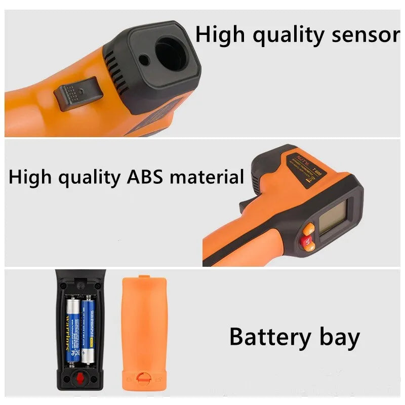 NJTY T600A Digital Infrared Thermometer Non Contact Laser Thermometer Industrial